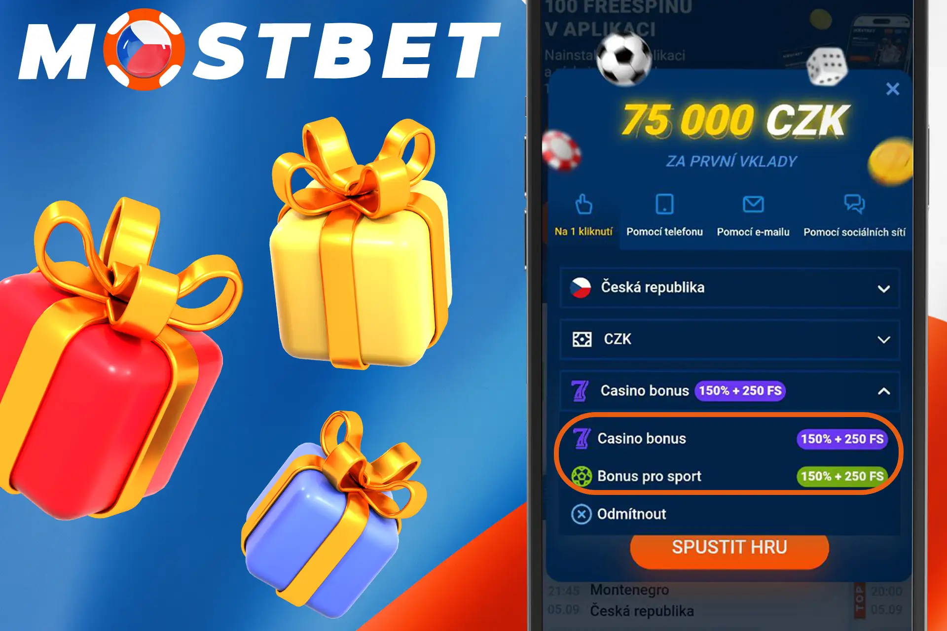 Získejte uvítací bonus