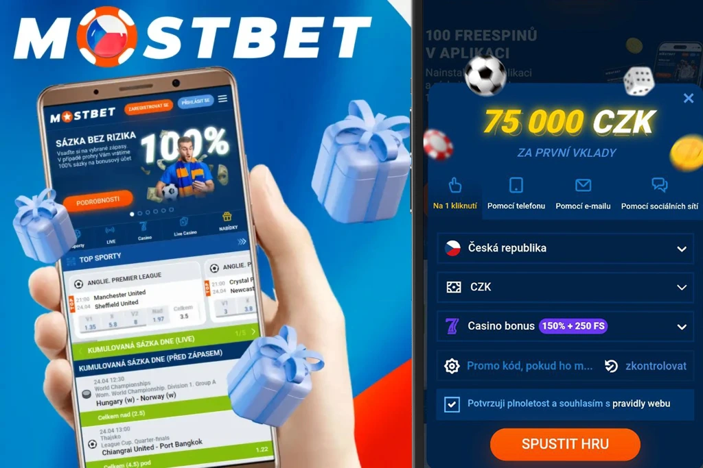 Zaregistrujte se a získejte uvítací bonus od Mostbet